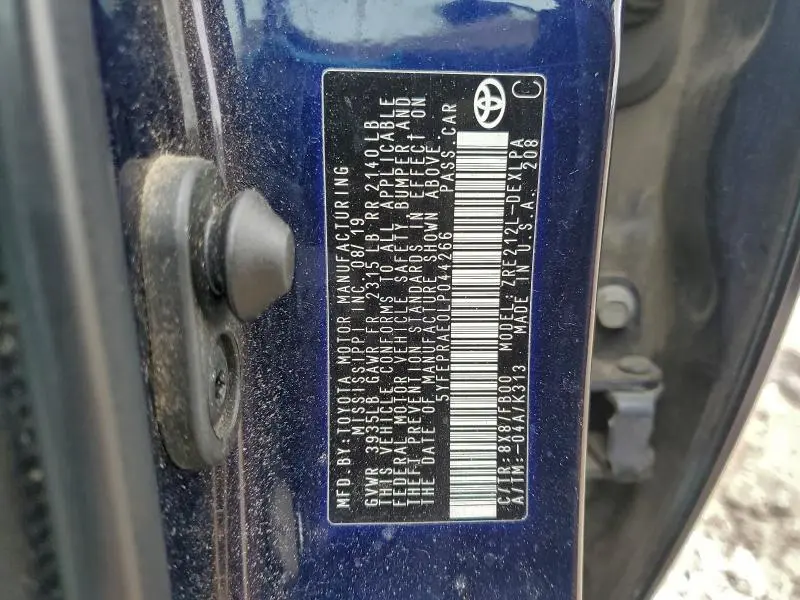 2020 TOYOTA COROLLA LE  