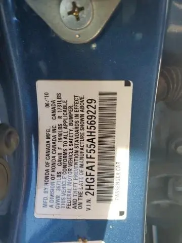 2010 HONDA CIVIC LX  