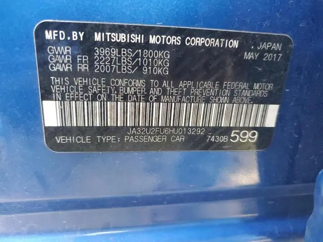 2017 MITSUBISHI LANCER ES  