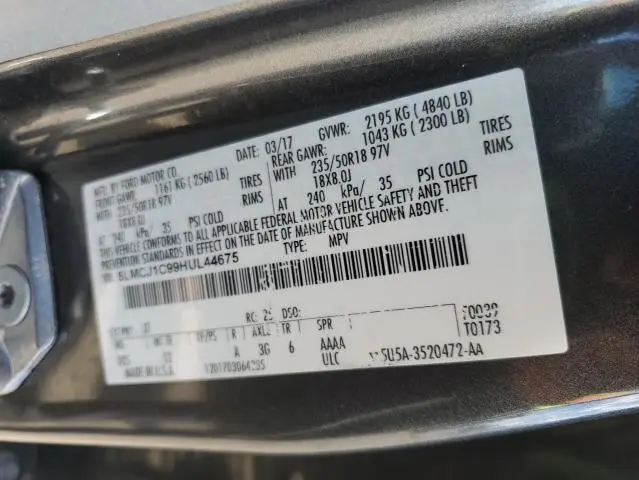 2017 LINCOLN MKC PREMIERE  