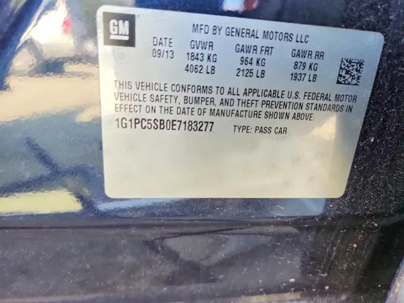 2014 CHEVROLET CRUZE LT  