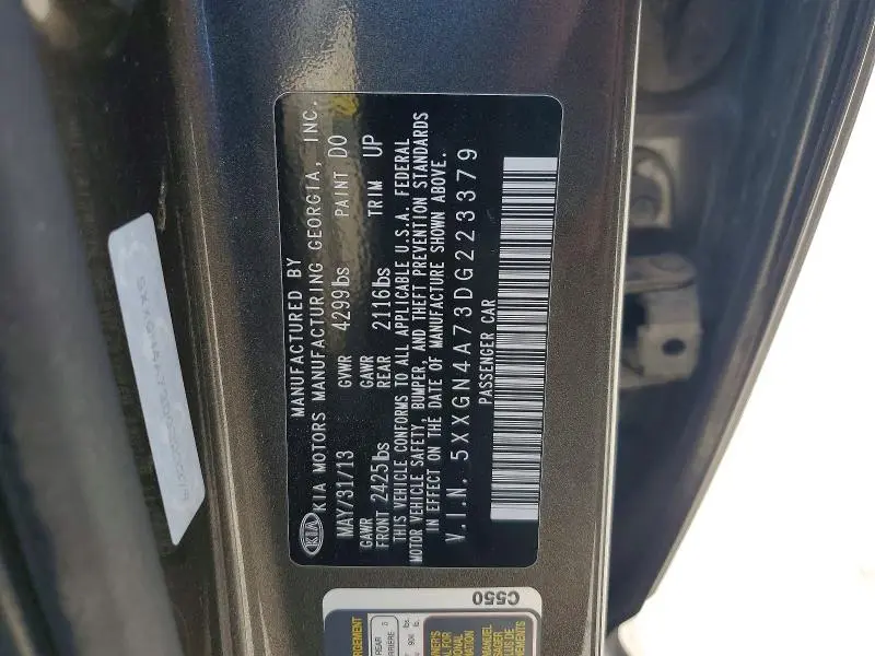2013 KIA OPTIMA EX  