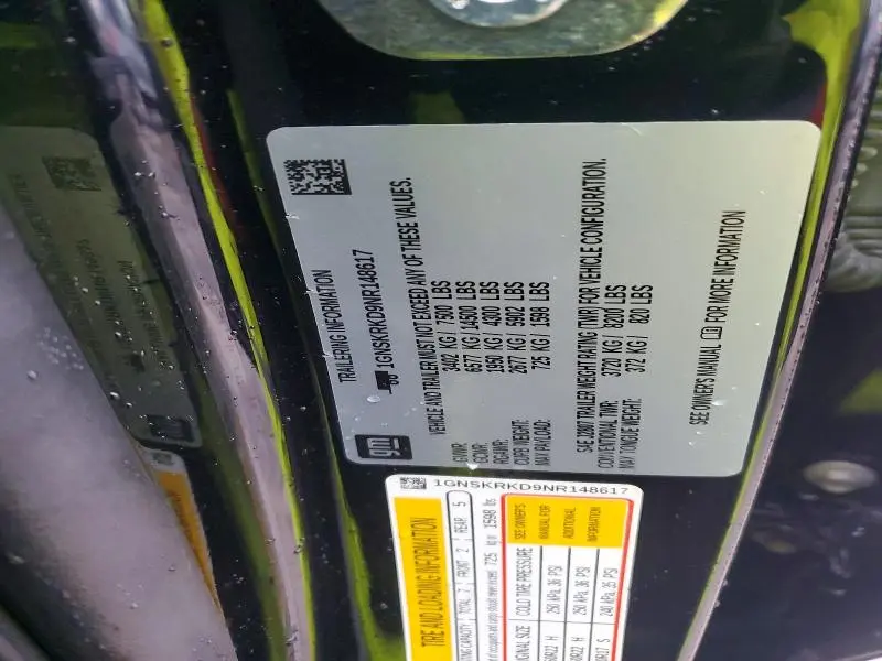 2022 CHEVROLET TAHOE K1500 RST  
