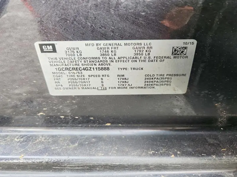 2016 CHEVROLET SILVERADO C1500 LT  