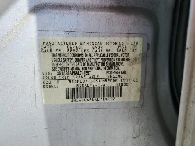 2010 NISSAN SENTRA 2.0  