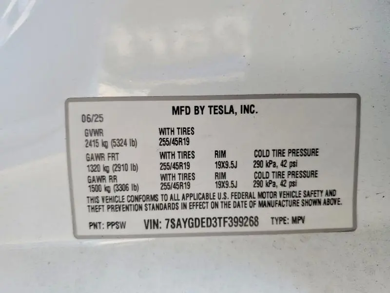2026 TESLA MODEL Y   