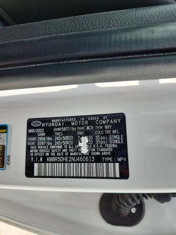 2022 HYUNDAI PALISADE LIMITED  
