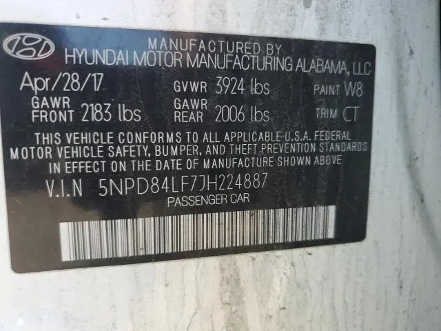 2018 HYUNDAI ELANTRA SEL  