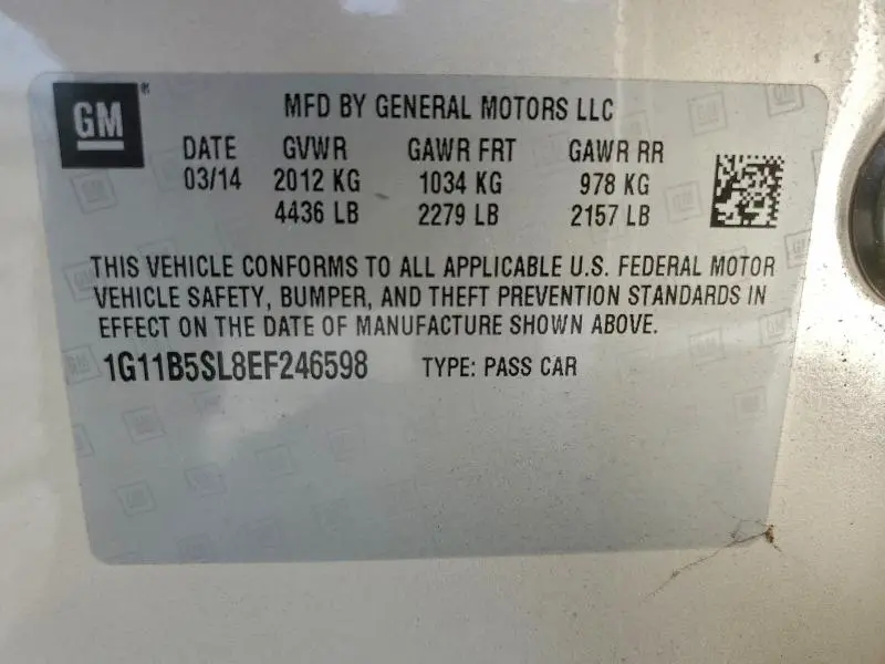2014 CHEVROLET MALIBU LS  
