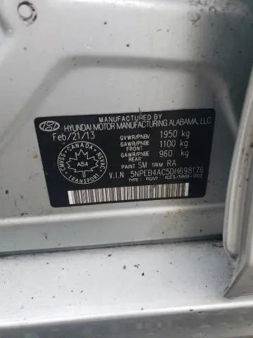 2013 HYUNDAI SONATA GLS  