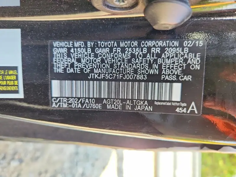 2015 SCION TC BASE  