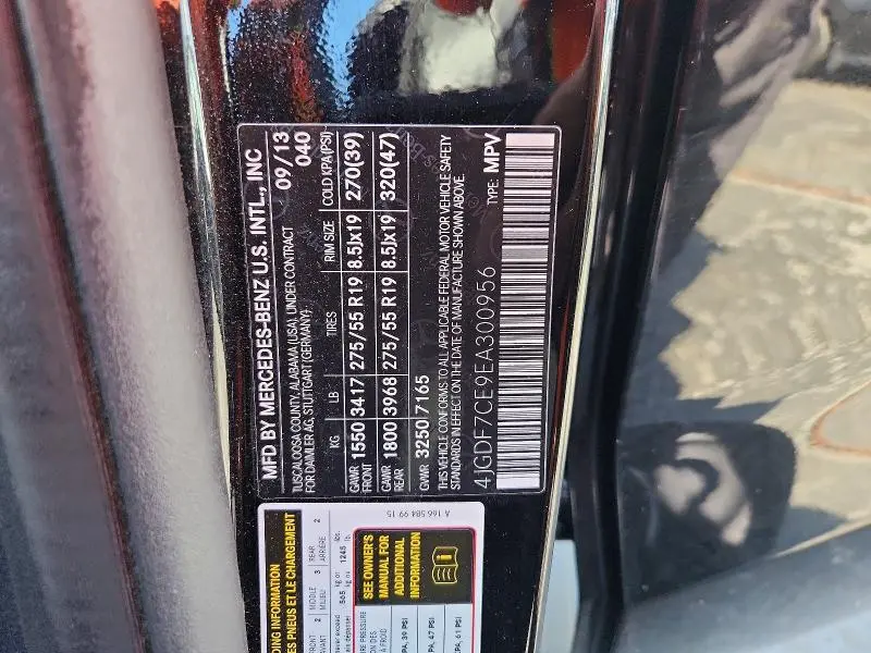 2014 MERCEDES-BENZ GL 450 4MATIC  