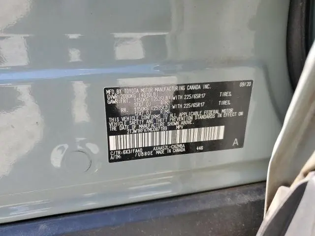 2021 TOYOTA RAV4 XLE  