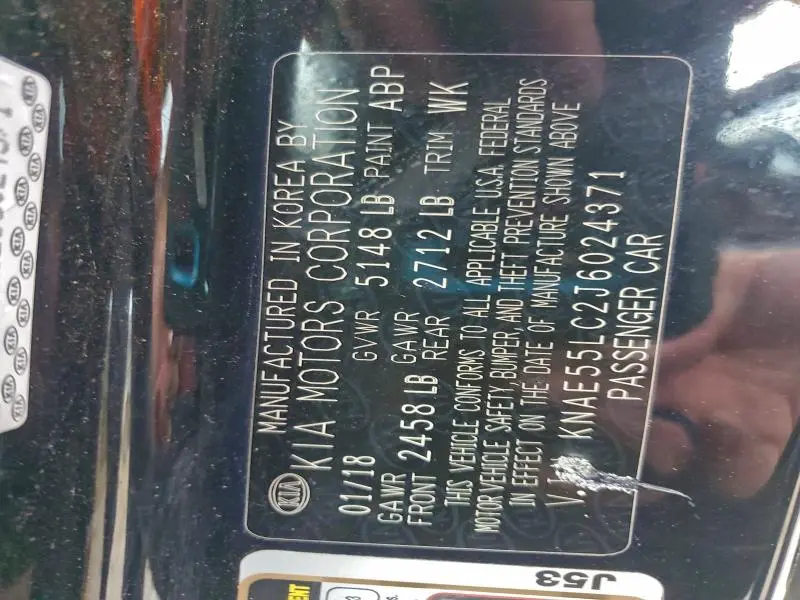 2018 KIA STINGER GT2  