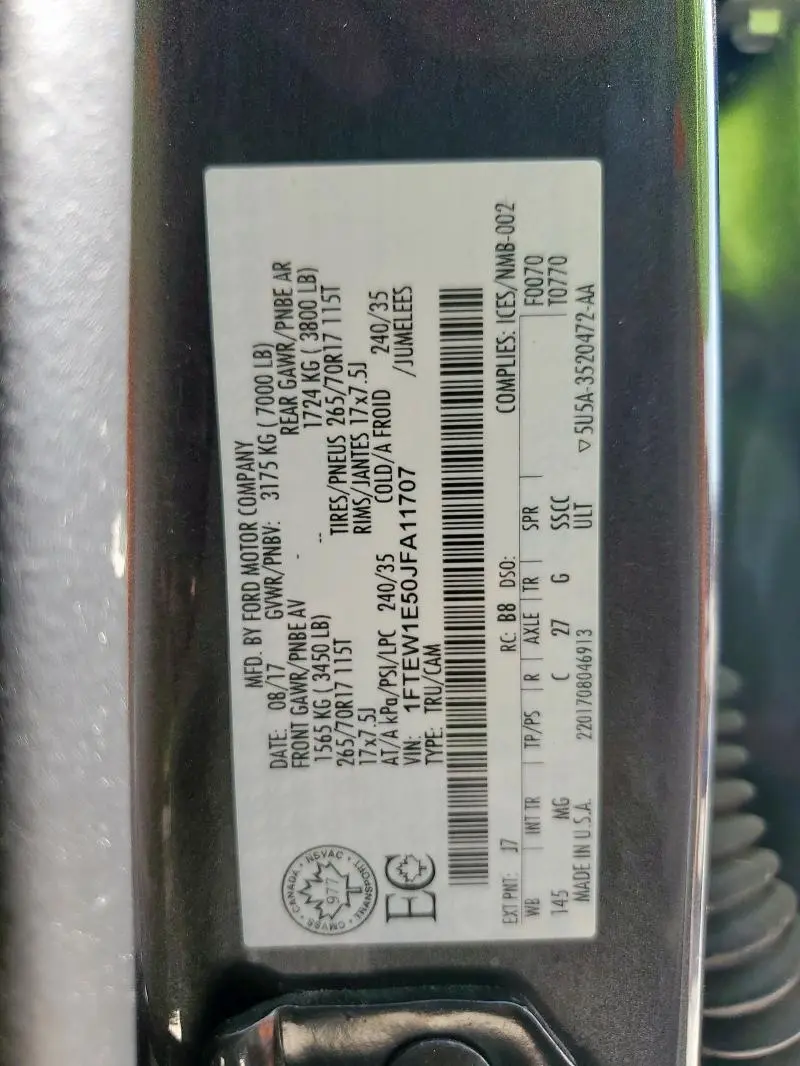 2018 FORD F150 SUPERCREW  