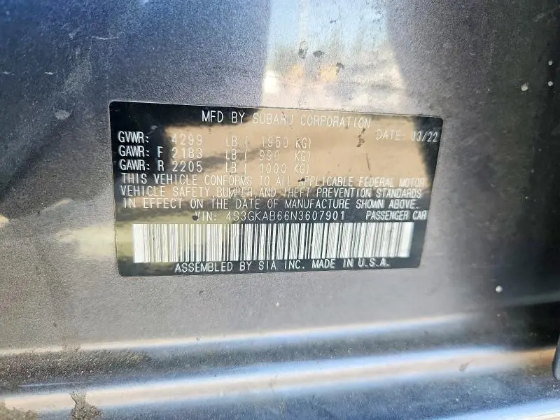 2022 SUBARU IMPREZA   