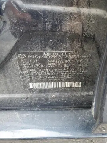 2012 HYUNDAI SONATA GLS  
