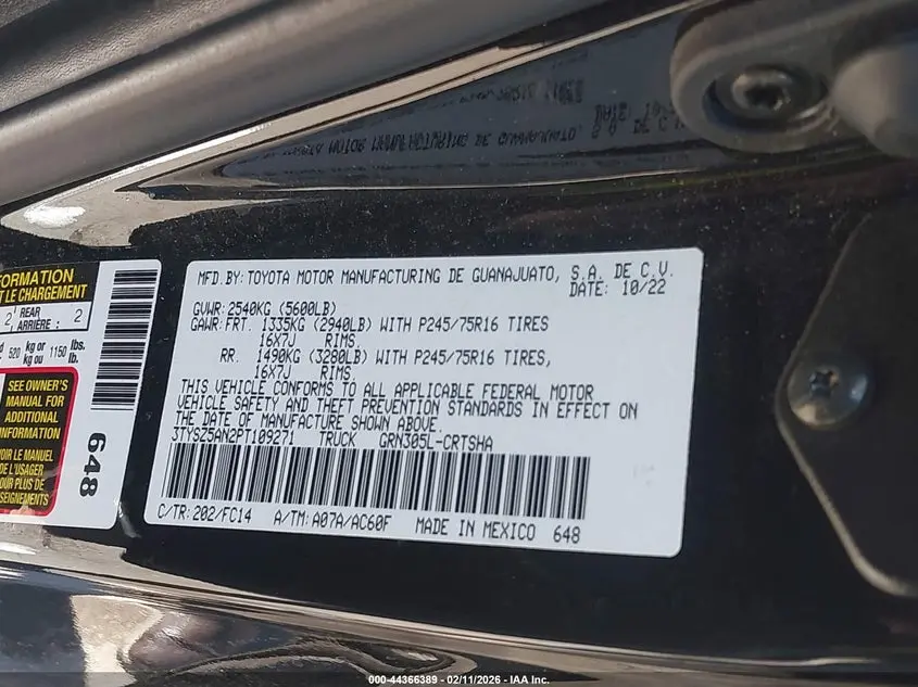 2023 TOYOTA TACOMA SR5 V6