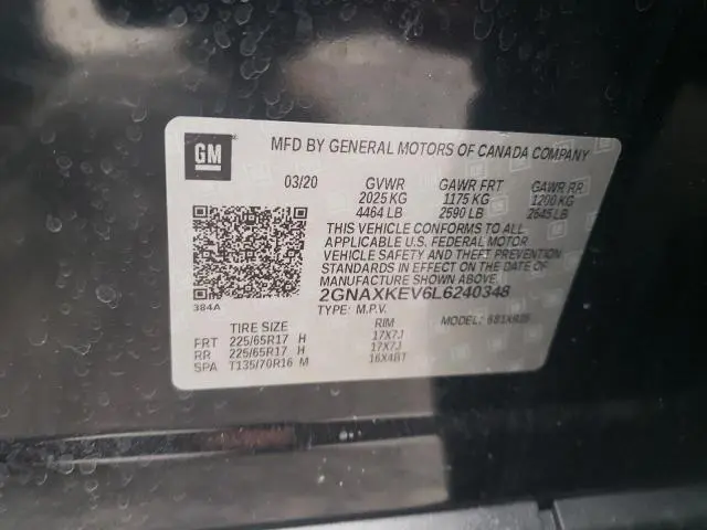 2020 CHEVROLET EQUINOX LT  