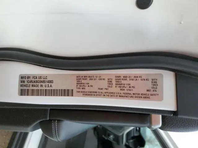 2022 JEEP GRAND CHEROKEE L LIMITED  