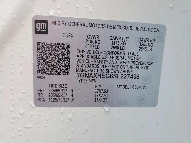 2025 CHEVROLET EQUINOX LT  