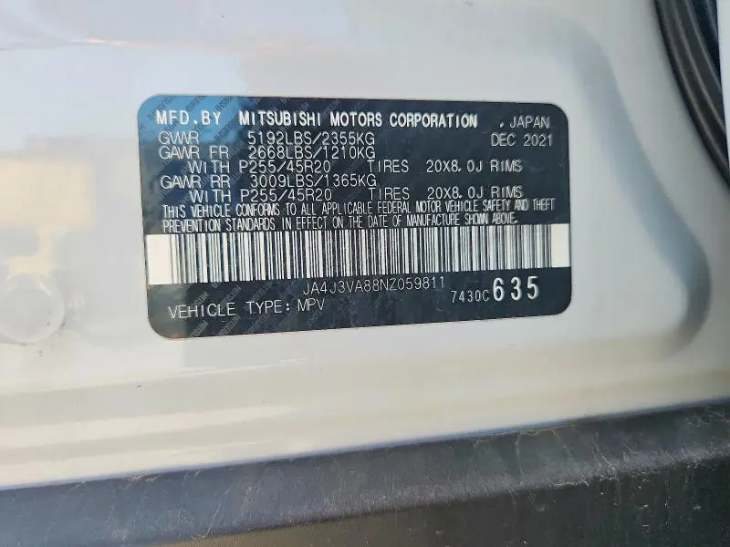 2022 MITSUBISHI OUTLANDER SEL  