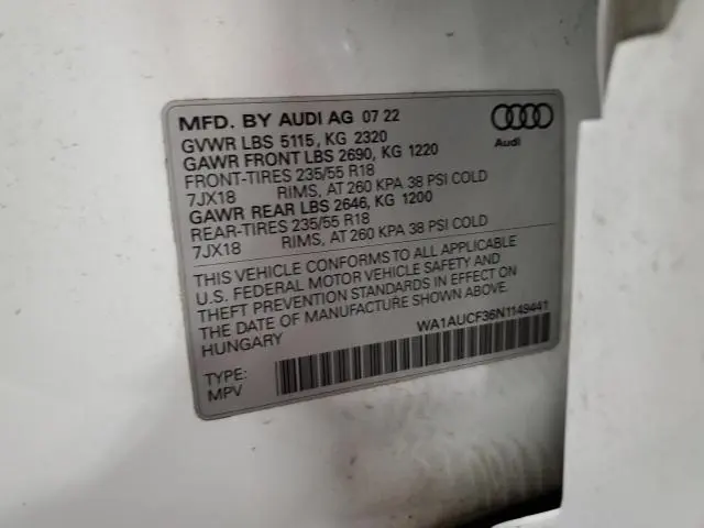 2022 AUDI Q3 PREMIUM 40  