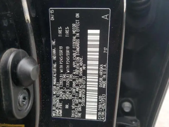 2015 TOYOTA HIGHLANDER HYBRID LIMITED  