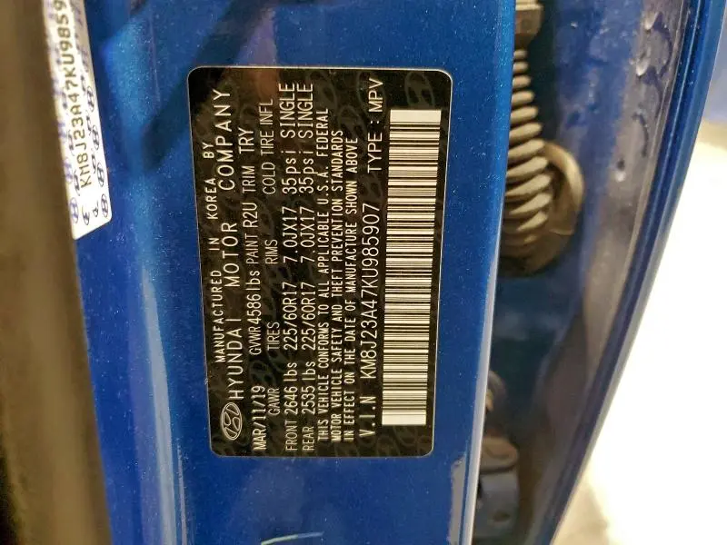 2019 HYUNDAI TUCSON SE  