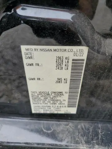 2022 NISSAN ALTIMA SV  