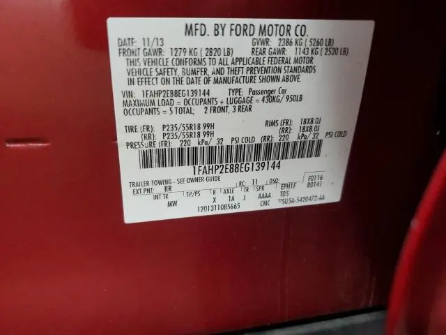 2014 FORD TAURUS SEL  