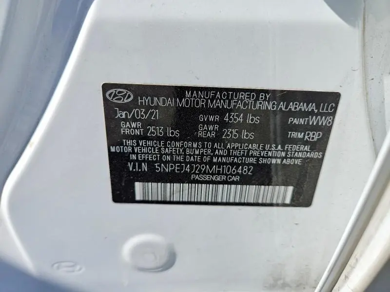 2021 HYUNDAI SONATA SEL PLUS  