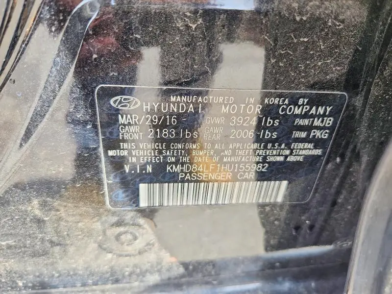 2017 HYUNDAI ELANTRA LIMITED  