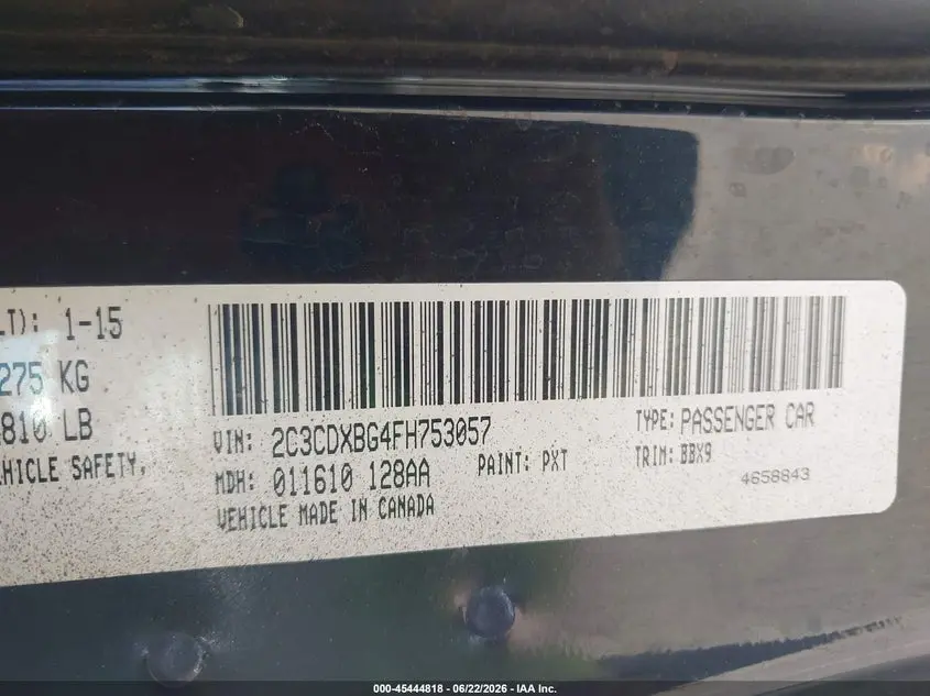 2015 DODGE CHARGER SE