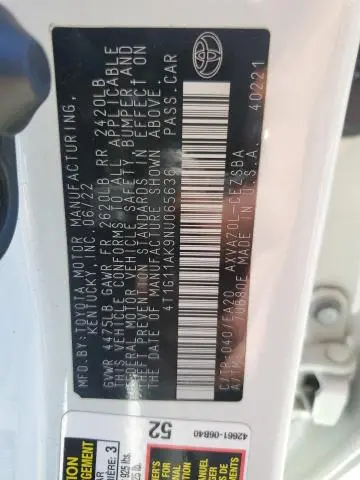 2022 TOYOTA CAMRY SE