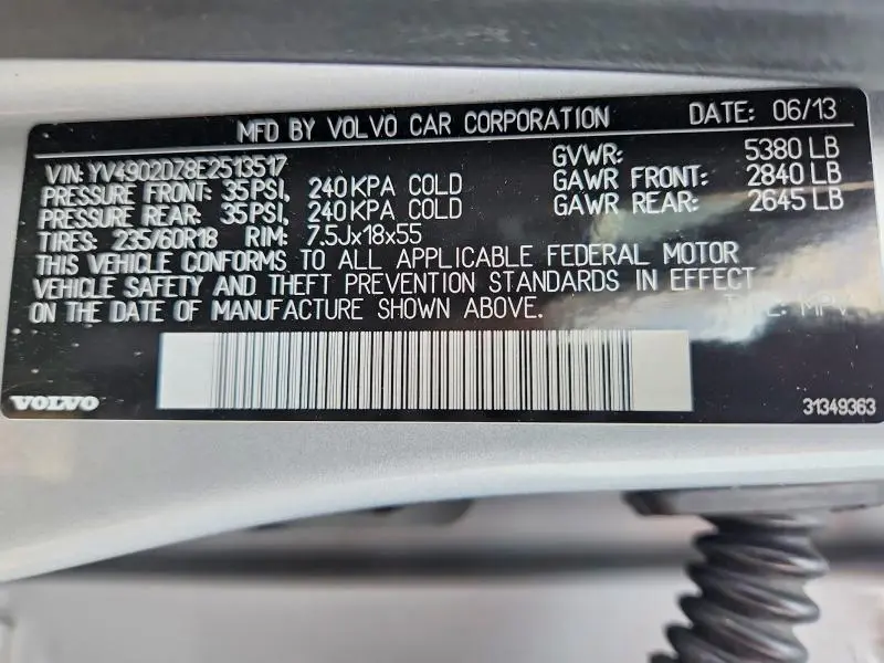 2014 VOLVO XC60 T6  