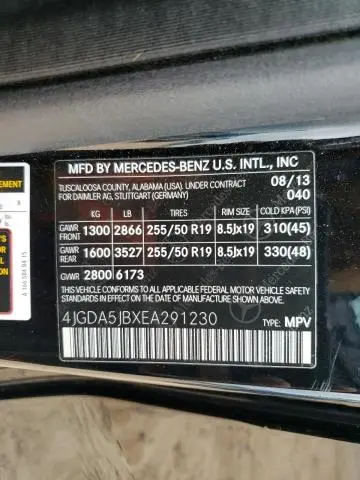 2014 MERCEDES-BENZ ML 350  