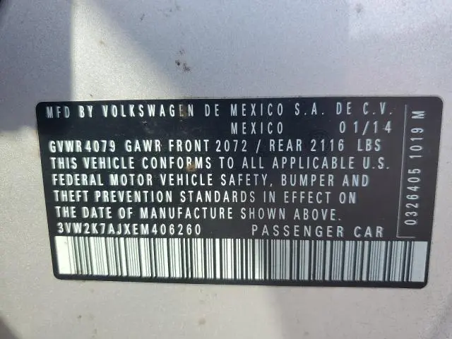 2014 VOLKSWAGEN JETTA BASE  
