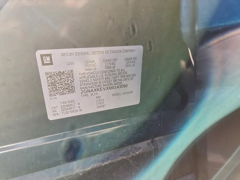 2021 CHEVROLET EQUINOX LT  