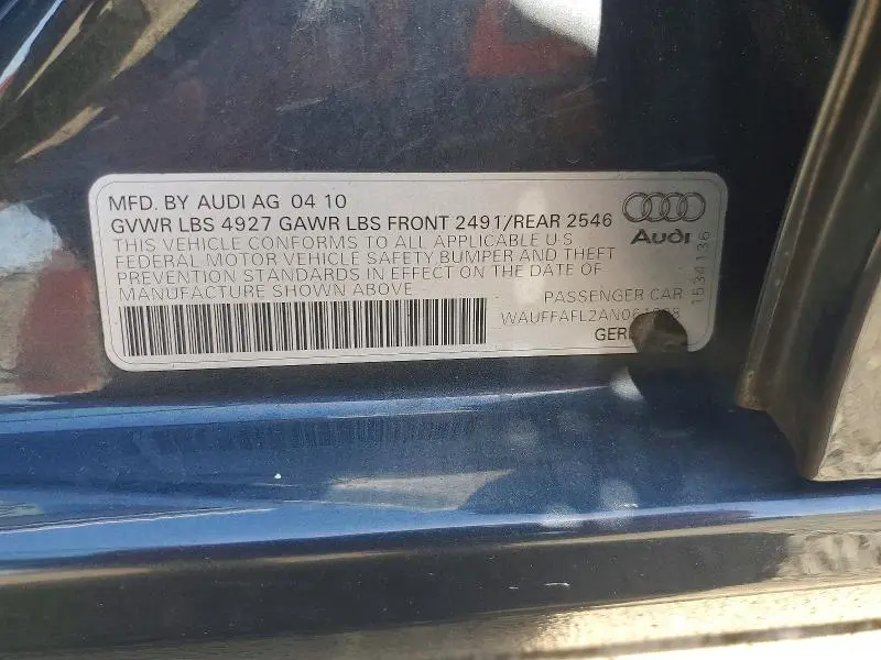 2010 AUDI A4 PREMIUM PLUS  