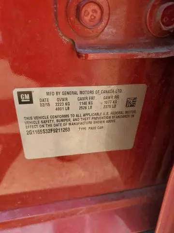 2015 CHEVROLET IMPALA LTZ  