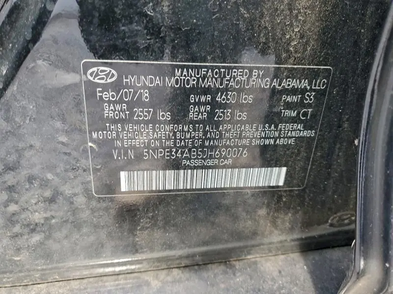 2018 HYUNDAI SONATA SPORT  