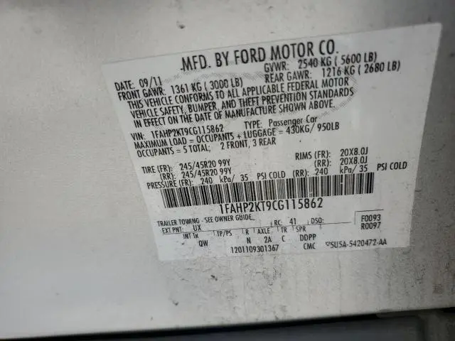 2012 FORD TAURUS SHO  