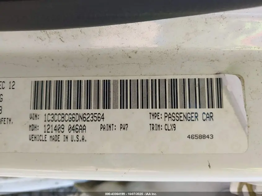 2013 CHRYSLER 200 LIMITED