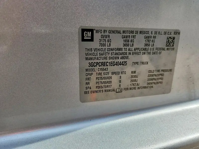 2014 CHEVROLET SILVERADO C1500 LT  