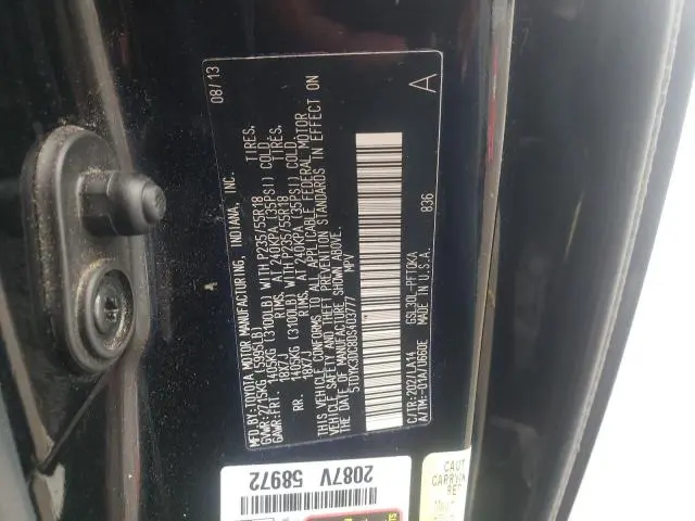 2013 TOYOTA SIENNA XLE  