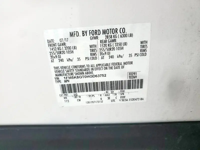 2017 FORD EXPLORER SPORT  