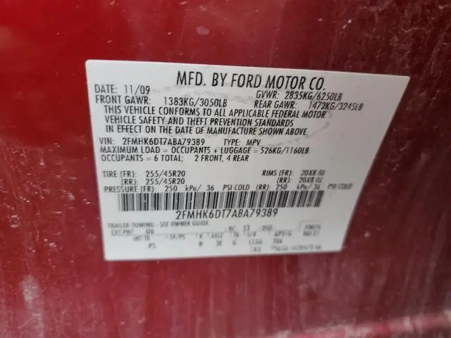 2010 FORD FLEX LIMITED  