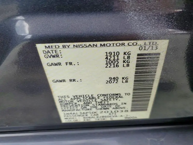 2013 NISSAN ALTIMA 2.5  