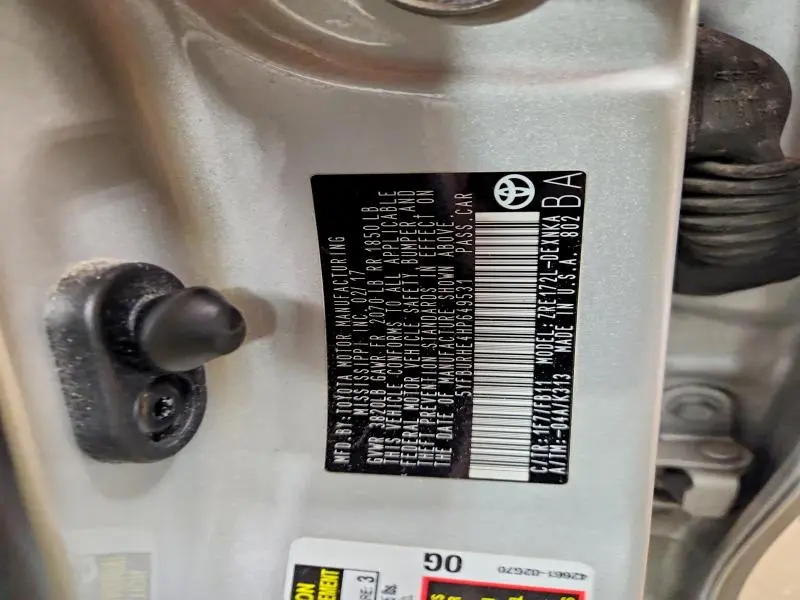 2017 TOYOTA COROLLA L  